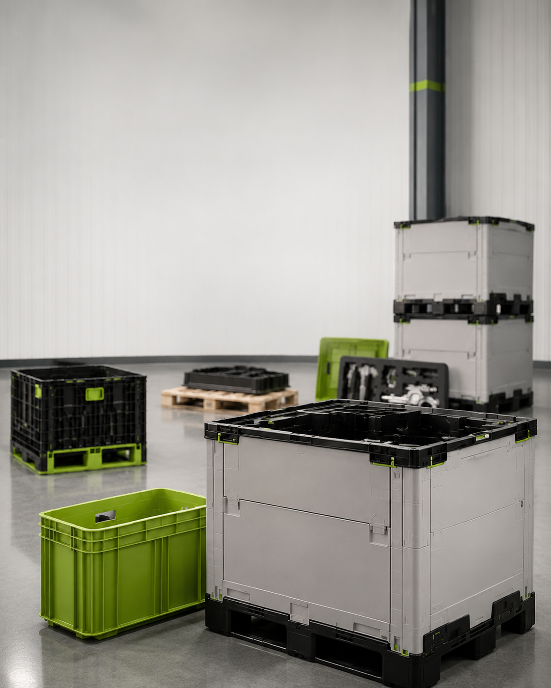 Industrial storage and returnable packaging