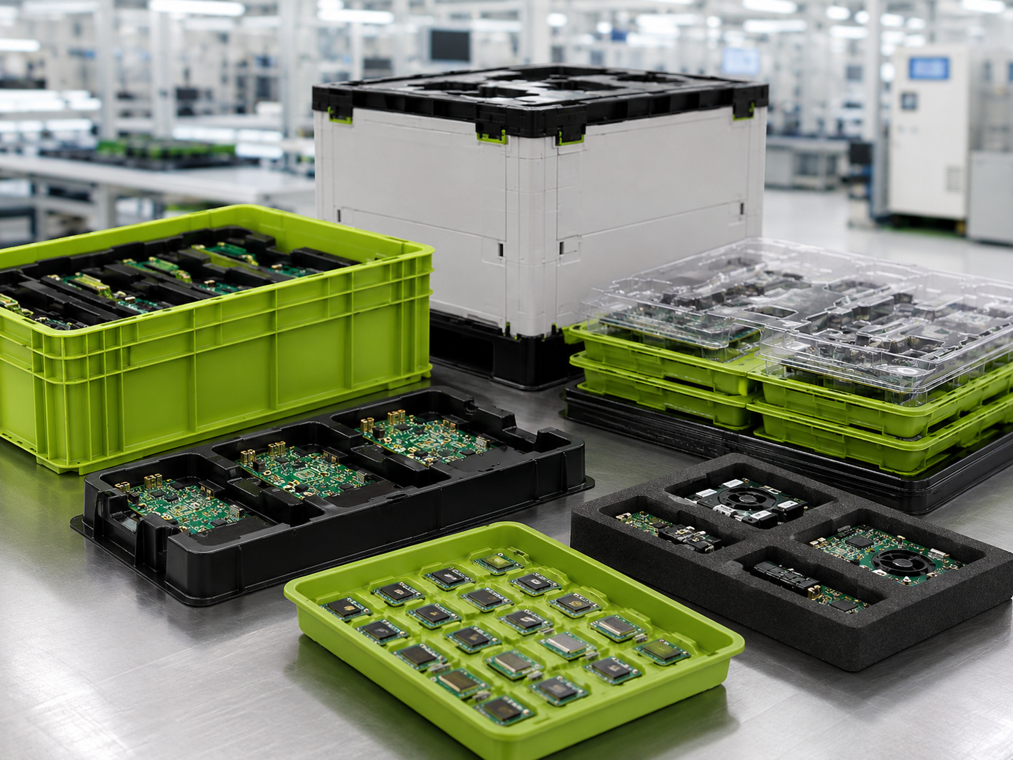 Electronics tray packaging